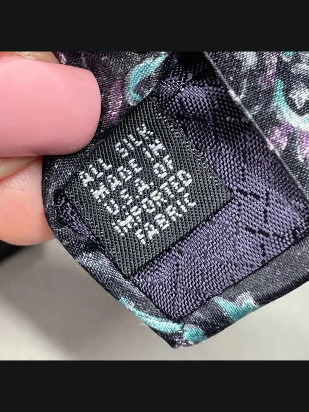 Christian Dior Monsieur Mens Tie black purple blue silk filigree floral designer